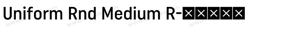 Uniform Rnd Medium R字体转换